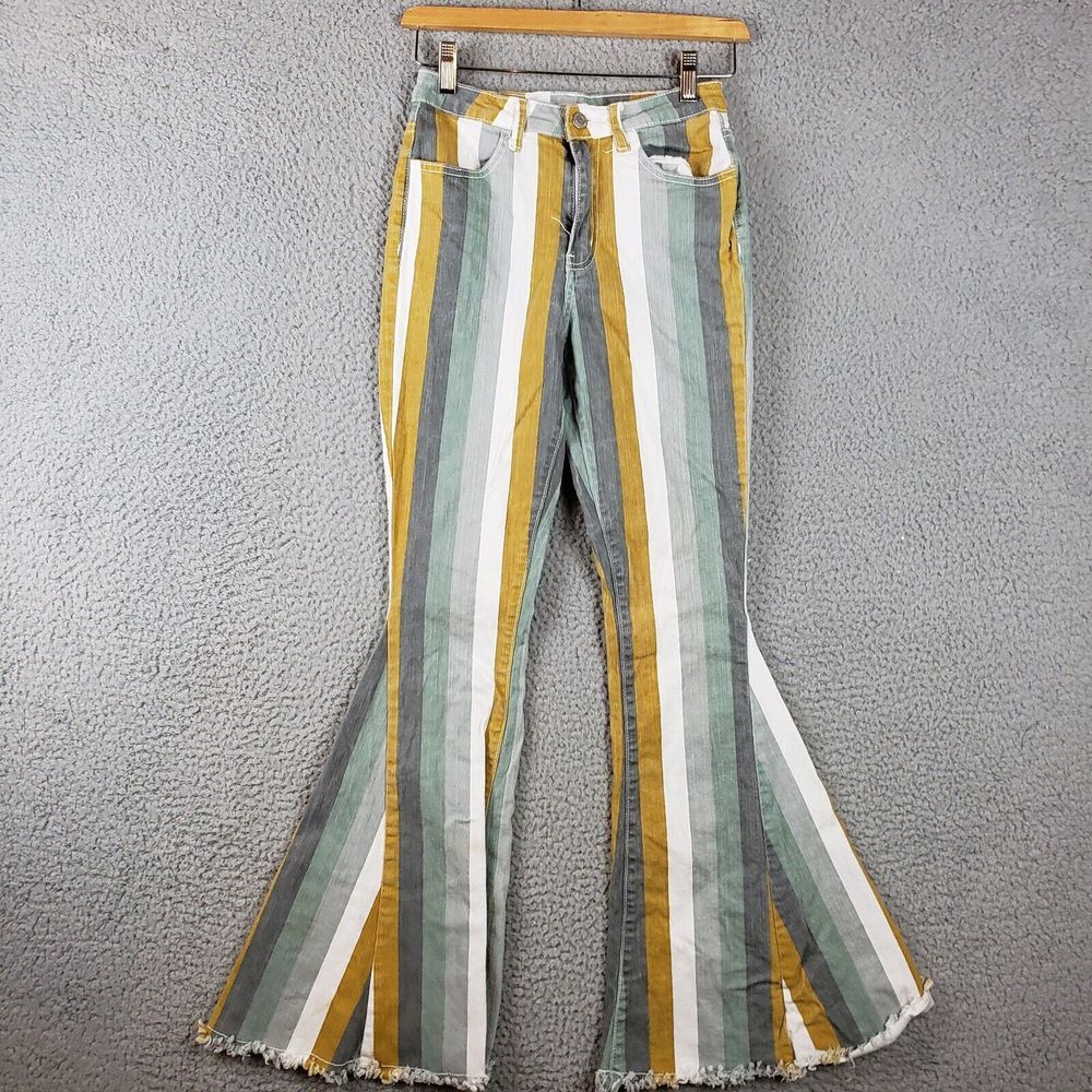 Striped Flare Pants - Multicolor